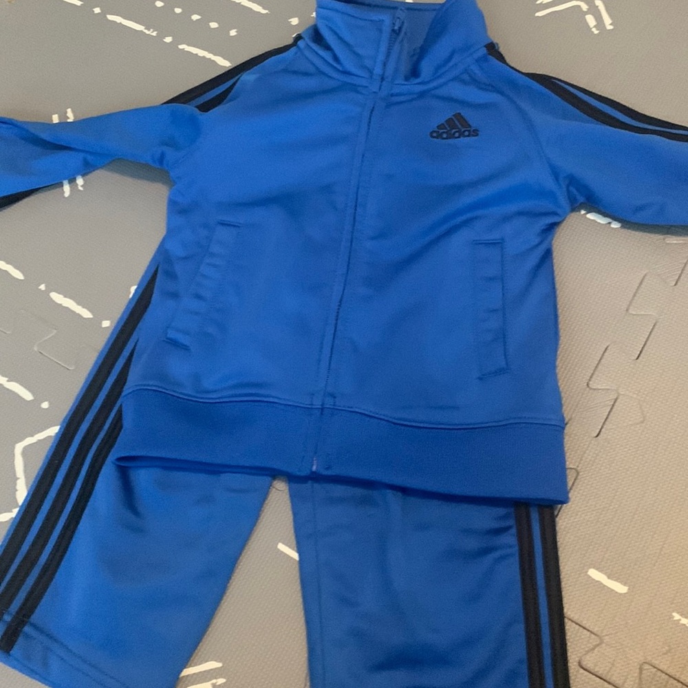 Adidas Blue three strip warm up size 18 month